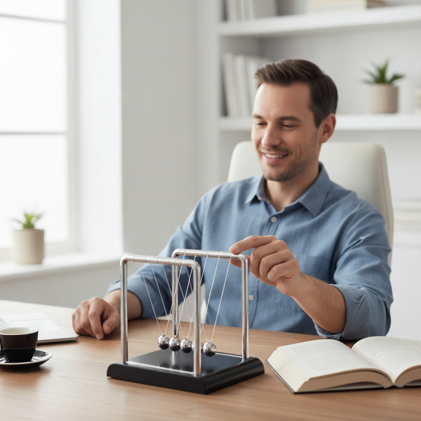 Pendule de Newton - Jouet Scientifique pour la Conservation de l'Énergie