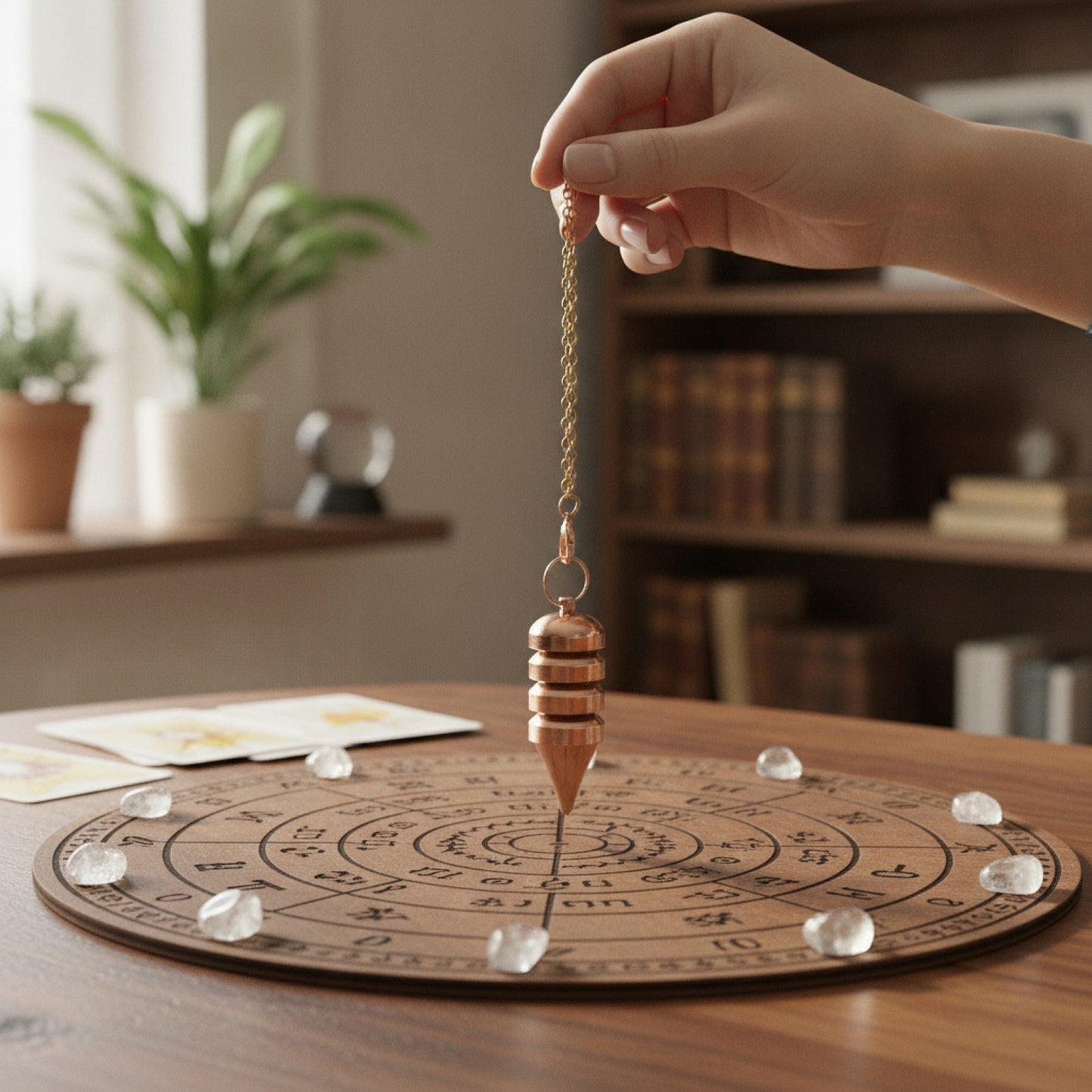 Pendule de Radiesthésie Conique en Cuivre et Laiton - Outil Divinatoire et Spirituel