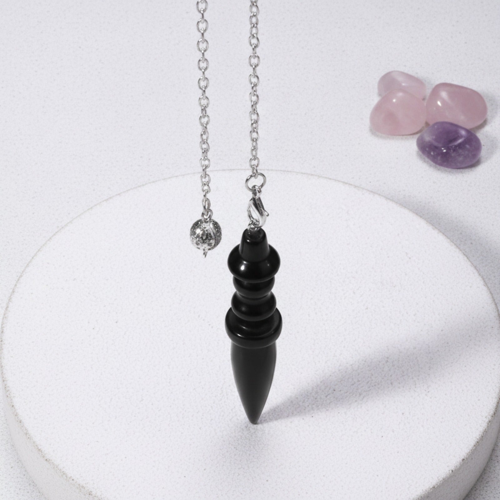 Pendule Spirituel en Cristal Égyptien Véritable - Pierre Naturelle pour Radiesthésie et Divination