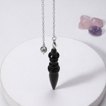 Pendule Spirituel en Cristal Égyptien Véritable - Pierre Naturelle pour Radiesthésie et Divination