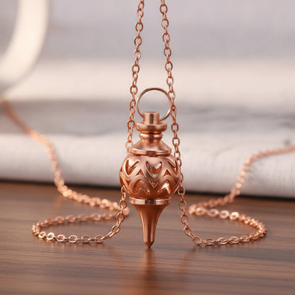 Pendule Divinatoire en Cuivre pour Radiesthésie, Méditation et Équilibrage Énergétique