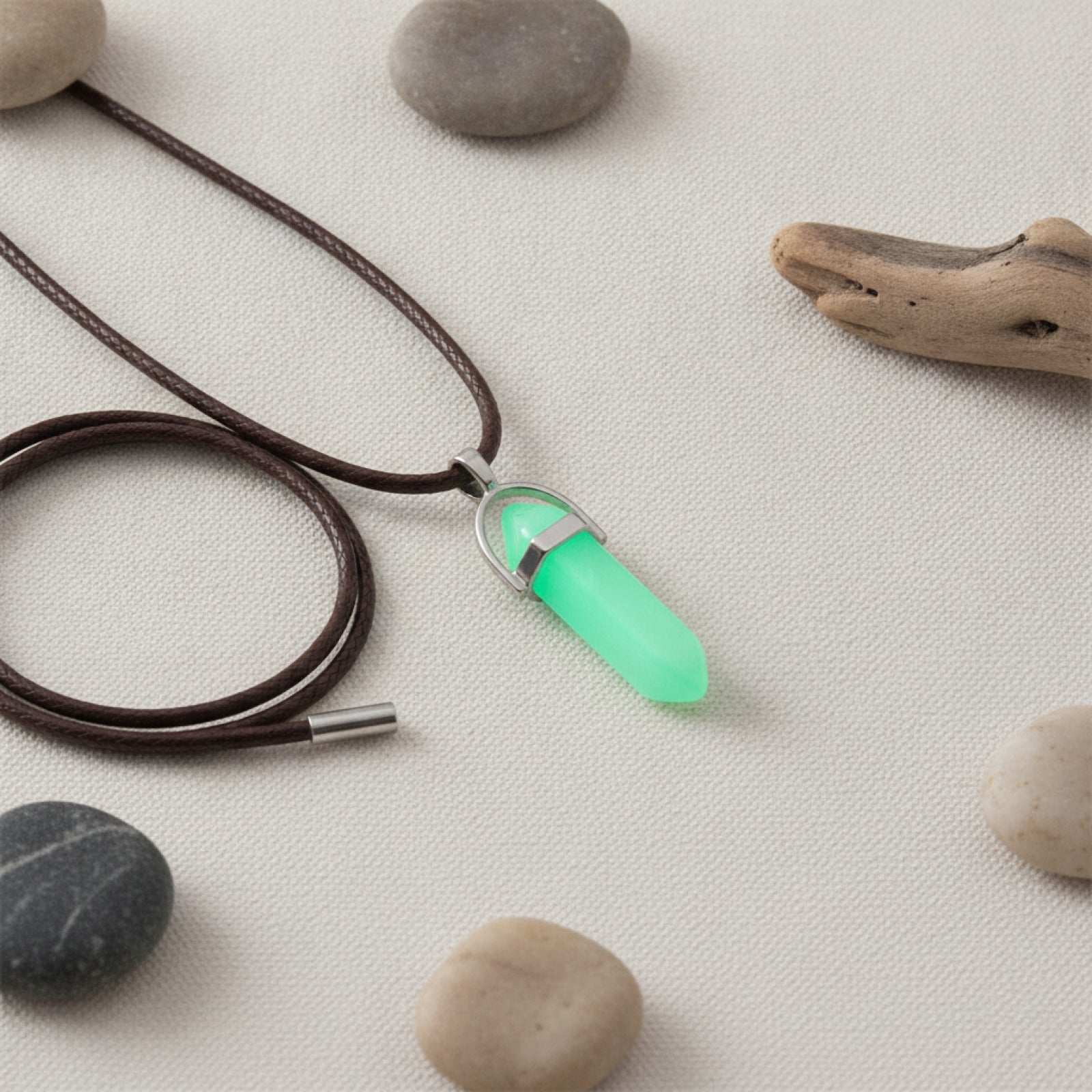 Pendentif Hexagonal en Cristal Naturel : Quartz, Opale, Agate - Bijou Bohème Chic