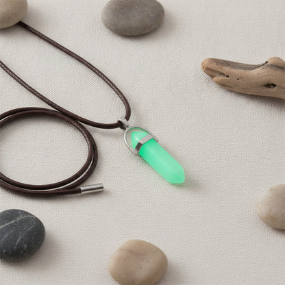 Pendentif Hexagonal en Cristal Naturel : Quartz, Opale, Agate - Bijou Bohème Chic