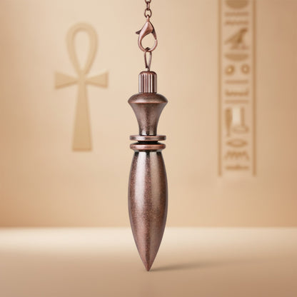 Pendule Divinatoire Karnak en Laiton - Style Égyptien pour Radiesthésie et Sourcellerie