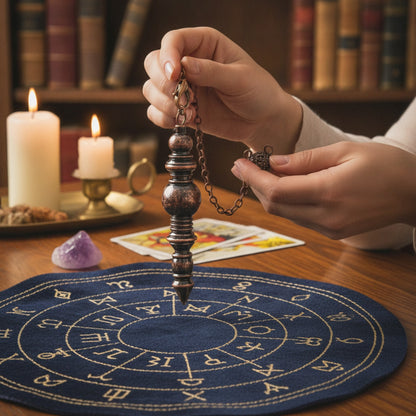 Pendule Spirituel en Laiton et Cuivre pour Radiesthésie et Divination