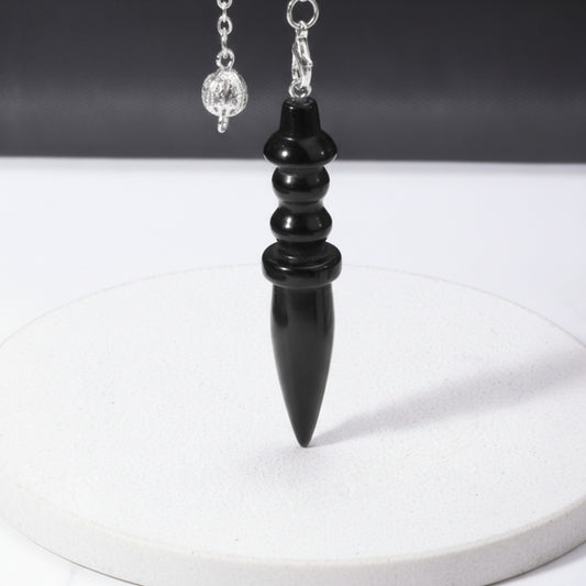 Pendule Spirituel en Cristal Égyptien Véritable - Pierre Naturelle pour Radiesthésie et Divination