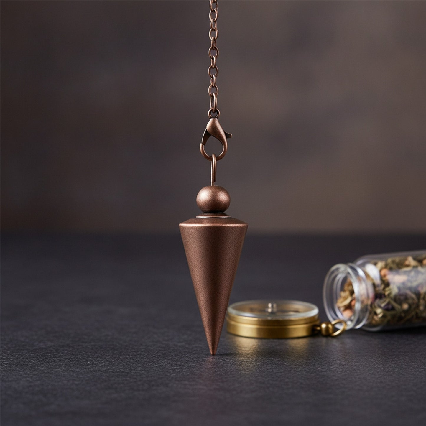 Pendule Égyptien en Métal et Cuivre - Outil de Radiesthésie et Énergétique