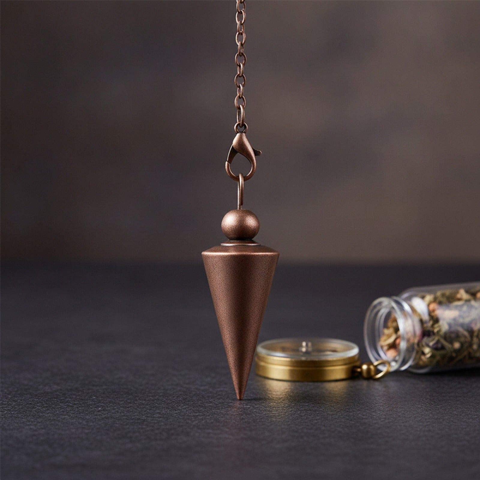Pendule Égyptien en Métal et Cuivre - Outil de Radiesthésie et Énergétique