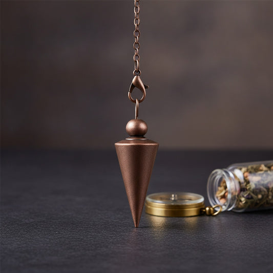 Pendule Égyptien en Métal et Cuivre - Outil de Radiesthésie et Énergétique
