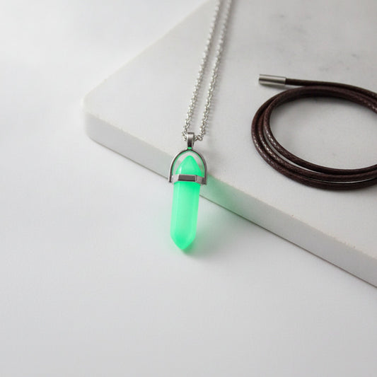 Pendentif Hexagonal en Cristal Naturel : Quartz, Opale, Agate - Bijou Bohème Chic