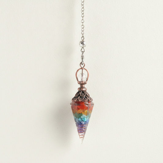 Pendule Hexagonal en Pierre Naturelle Bronze Antique - Pendentif Énergie Reiki pour Bijoux